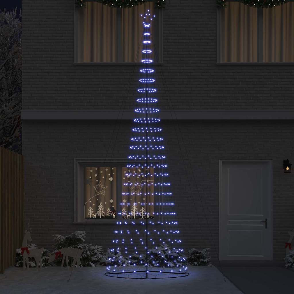LED Christmas Tree with 550 LEDs Blue 160 x 160 x 500 cm Metal